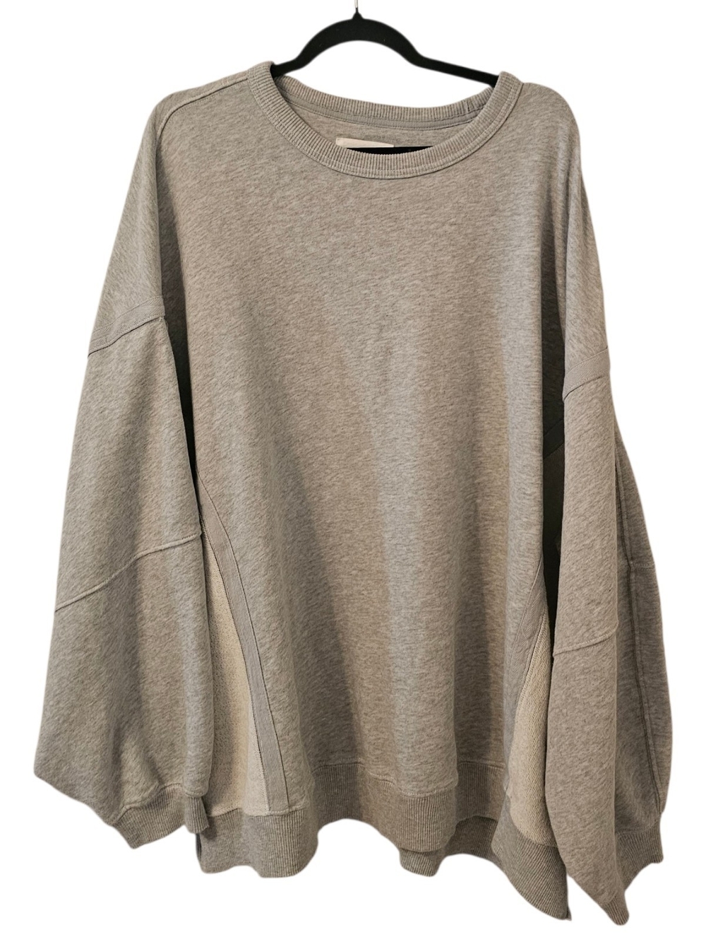 Grey and White Aerie Women's Oversized Sweatshirt
